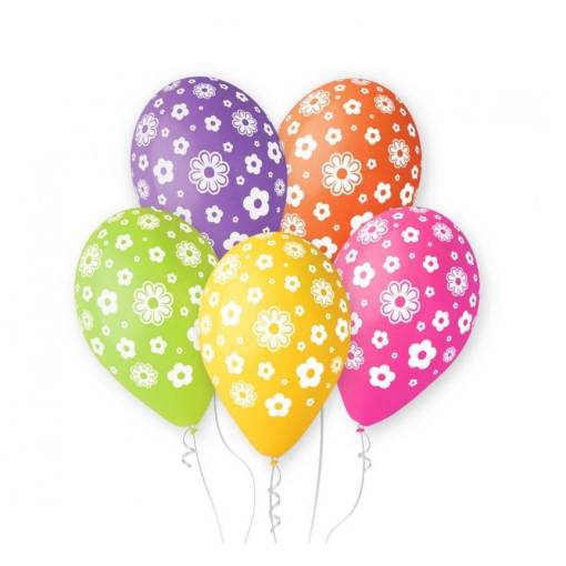 Prémiové balóniky - Kvety, 5 kusov